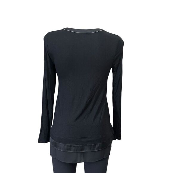 White House Black Market Long Sleeve Ball Chain Long Sleeve Tee‎ Round Neck XXS - Picture 6 of 11